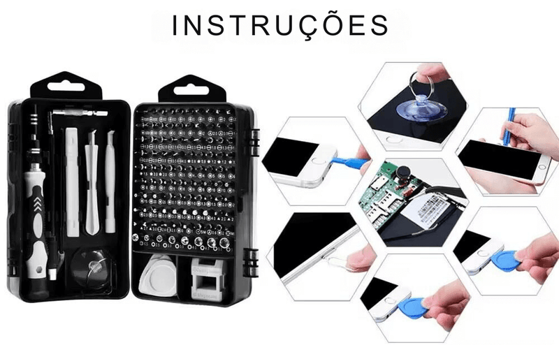 Kit de ferramentas de precisão